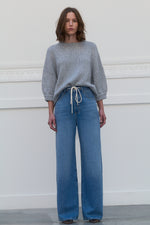 3/4 Sleeve Sweater Gray