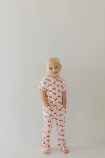 Toddler Short Sleeve Bamboo Lounge Set Cherry Orchard