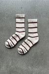 Boyfriend Socks Flax Stripe