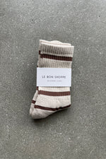 Boyfriend Socks Flax Stripe
