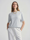 Leighton Boyfriend Tee Light Grey Marl