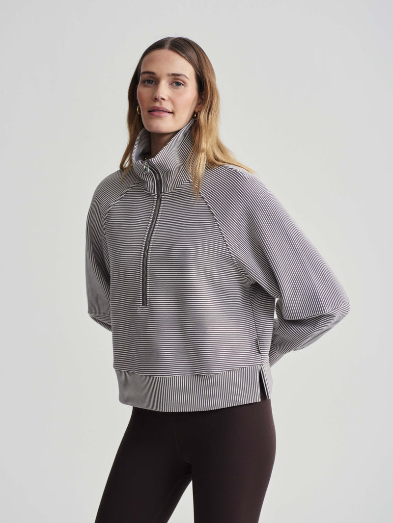 Milano Half Zip Sweat 2.0 Coco Berry/Egret