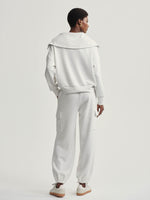 Catherine Half Zip Sweat Ivory Marl