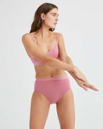 High Waist Brief Mauve Rose