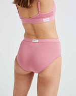 High Waist Brief Mauve Rose