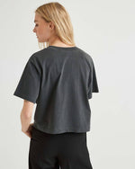 Relaxed Short Sleeve Crop Stretch Limo