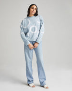 Relaxed Long Sleeve Pullover Blue Mirage