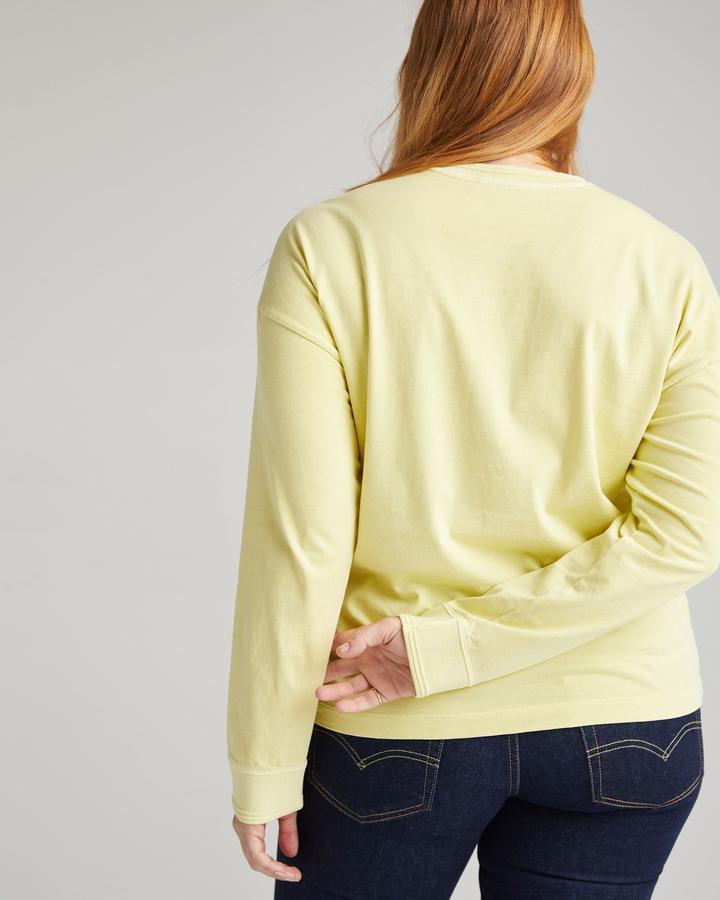 Long Sleeve Relaxed Pullover Pale Green