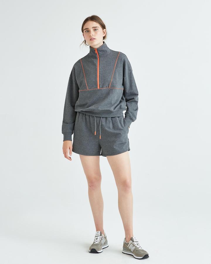 Terry Sweatshort Charcoal Heather Grey