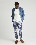 Men's Recycled Fleece Tapered Sweatpant Blue Storm