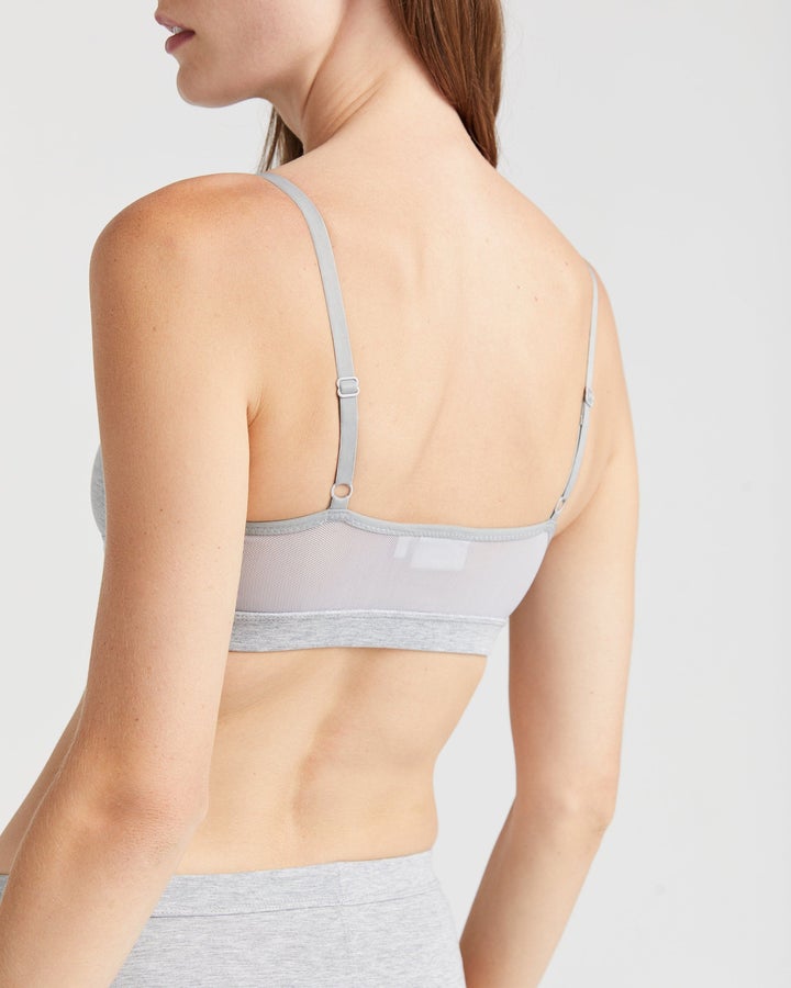 High Cut Bralette Light Heather Grey