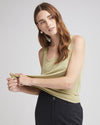 Women's Recycled Jersey Scoop Neck Tank Green Fatigues