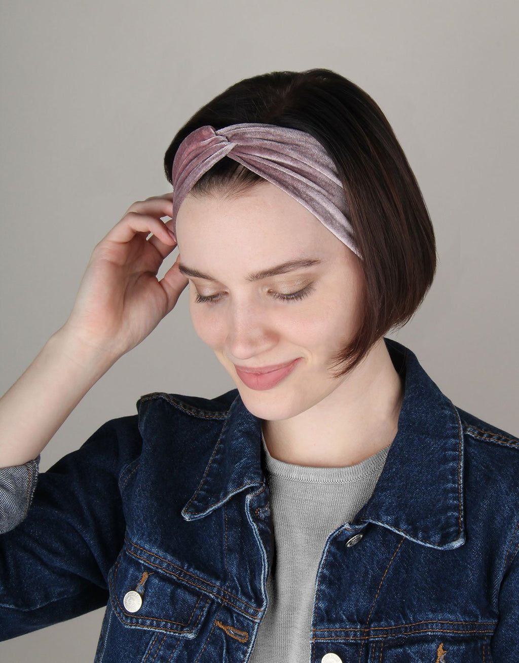 Pigeon Purple Velvet Twist Headband