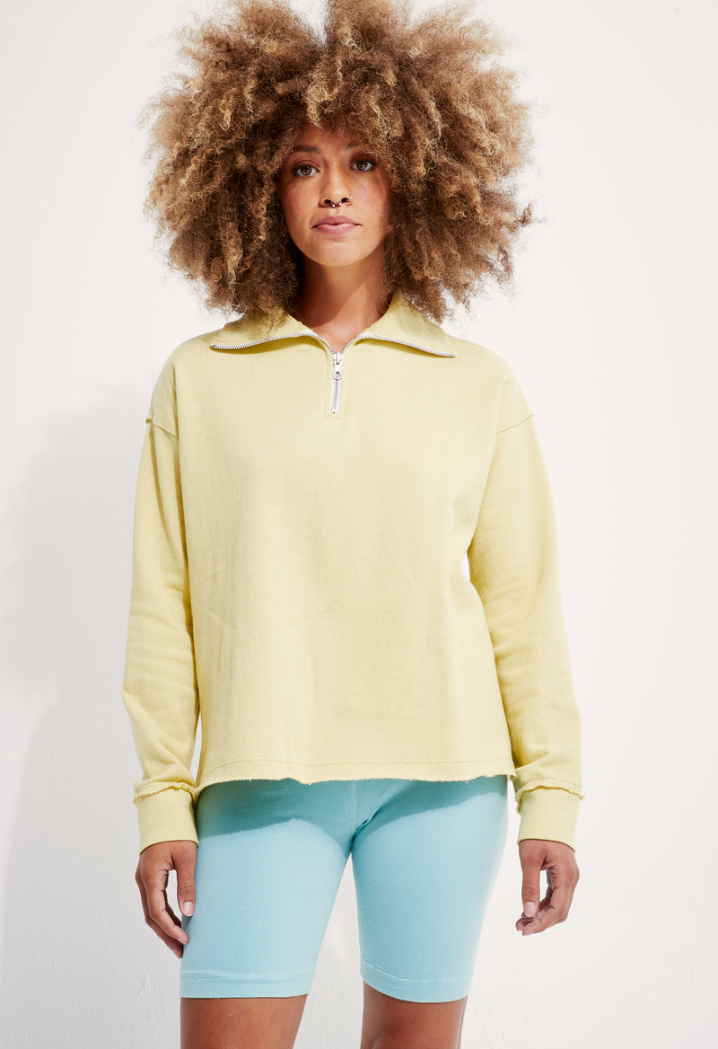 Recycled Cotton Thierry Fleece Lime
