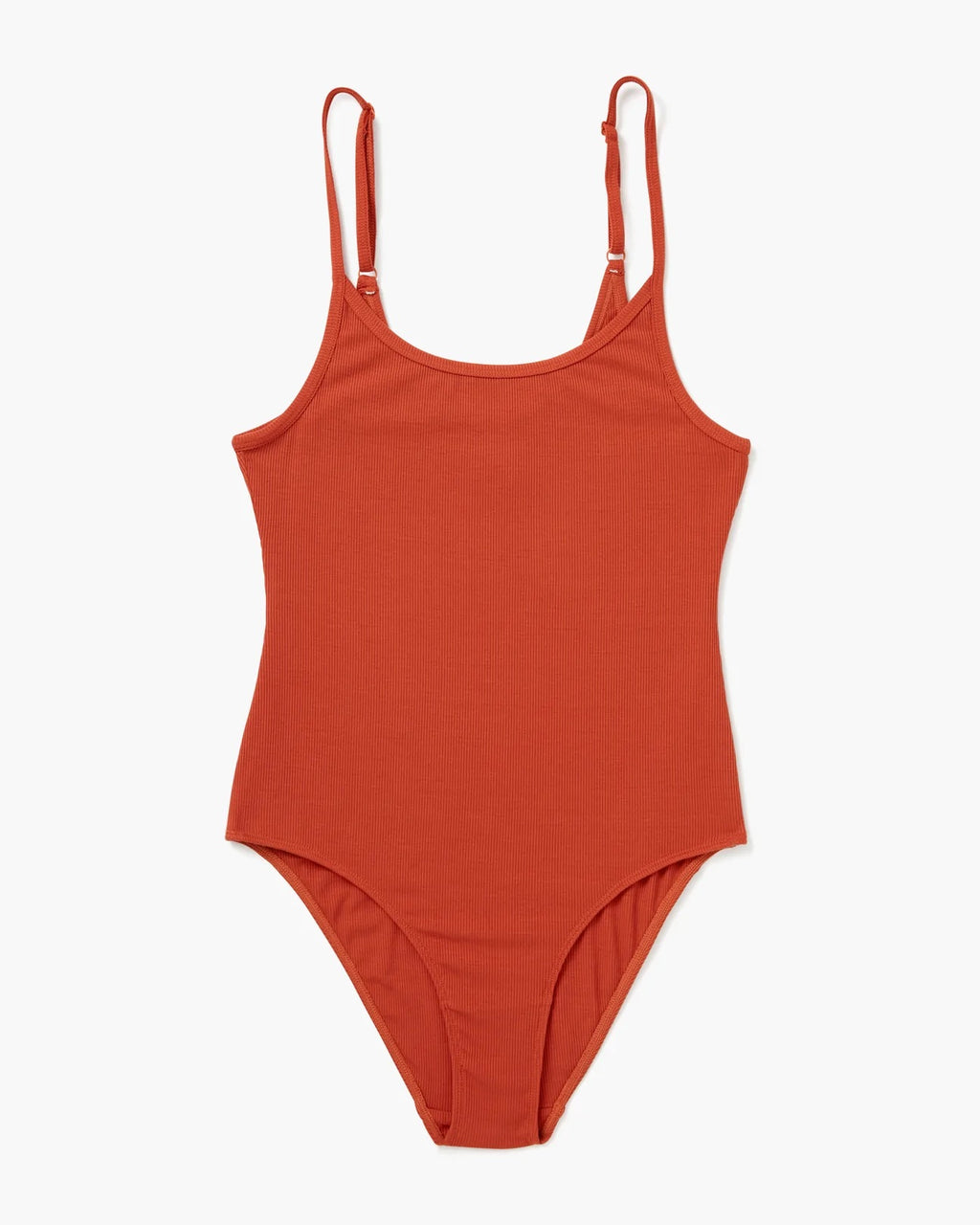 Modal Baby Rib Strappy Bodysuit Spiced Tea