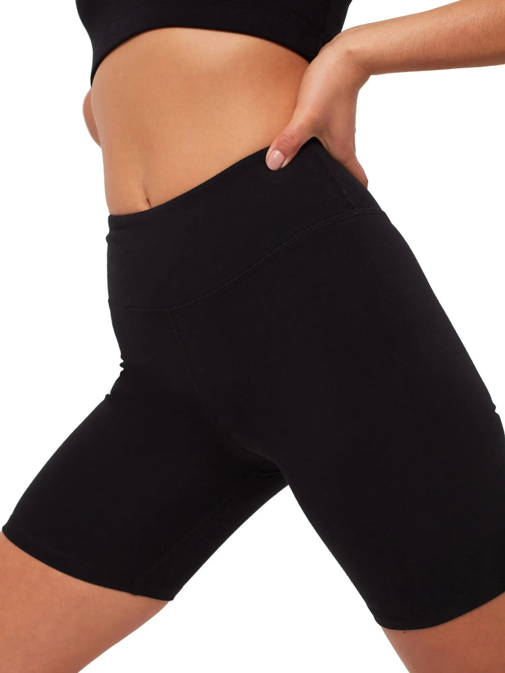 Organic Stretch Biker Short Jet Black