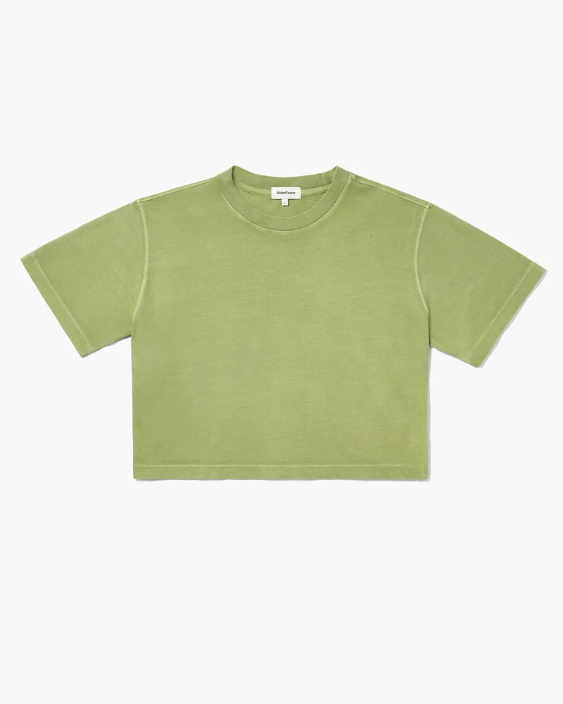 Relaxed Crop Tee Green Lawn