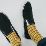 Beholder Men's All Good Gold Stripe Sock