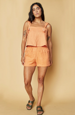 Linen Boxer Shorts Peach