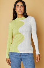 Hemp Onda Turtleneck Celery/Natural