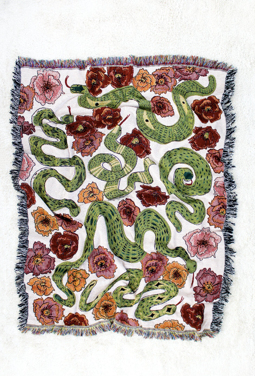 Snakes In The Poppy Field Blanket