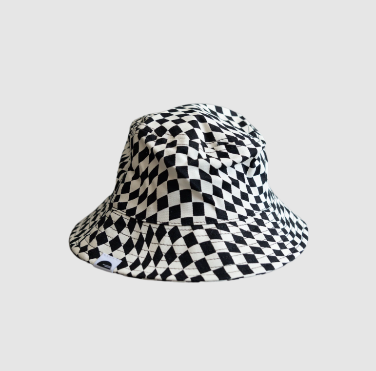 Wavy Checker Bucket Hat