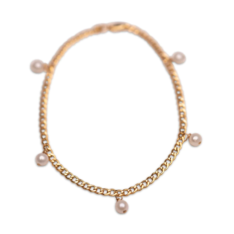 Gold Chloe Pearl Bracelet