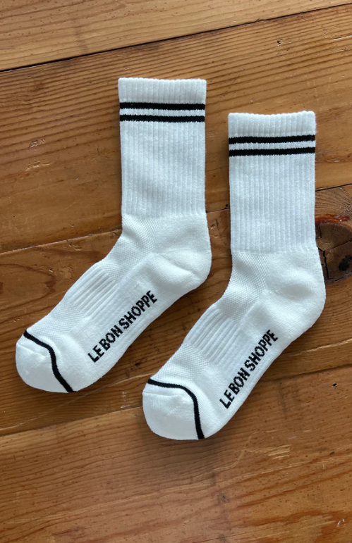 Boyfriend Socks Classic White