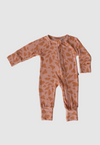 Groovy Heart Ribbed Bamboo Zip Romper