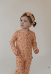 Groovy Heart Ribbed Bamboo Zip Romper