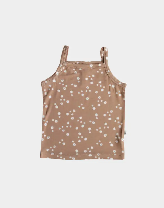 Fitted Tank in Butterscotch Daisy