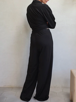 Tencel Wide Leg Pant Jet Black