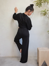 Tencel Wide Leg Pant Jet Black