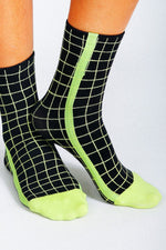 Grid Socks Black