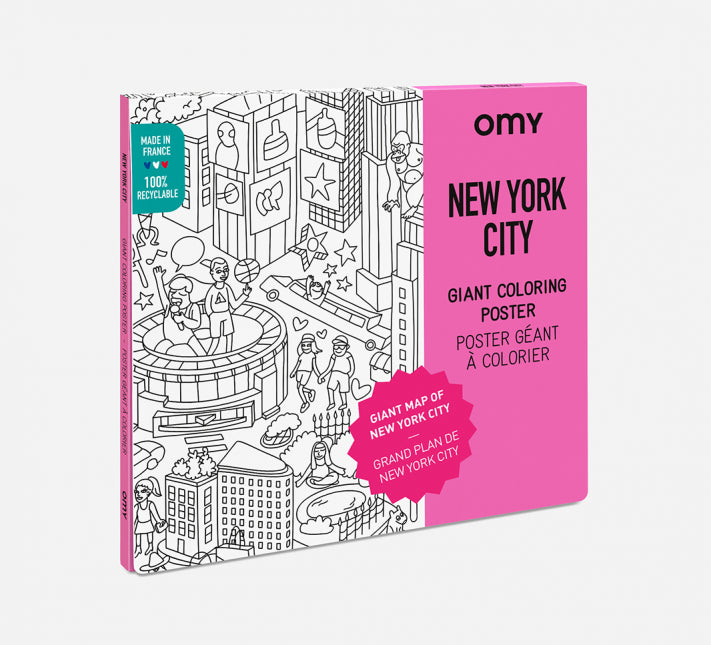New York Giant Coloring Poster