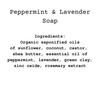 Peppermint & Lavender Soap 6oz