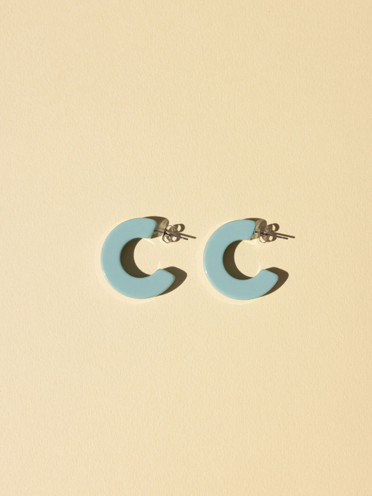 Ray Turquoise Hoops