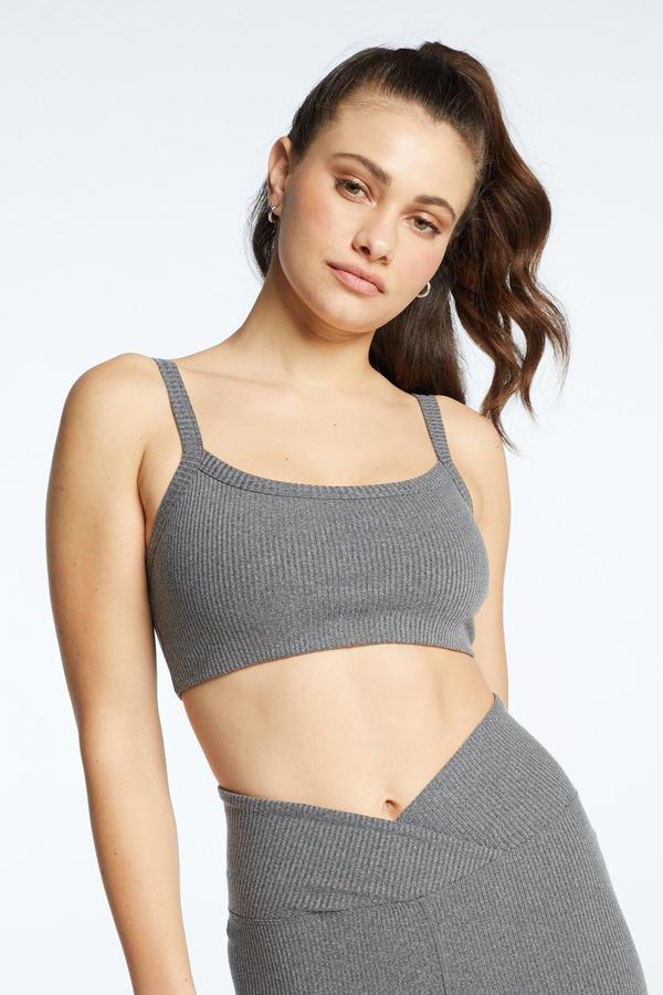 Ribbed 2.0 Bralette Heather Grey