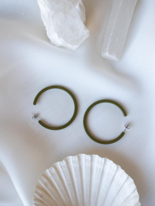 Zuri Olive Hoops